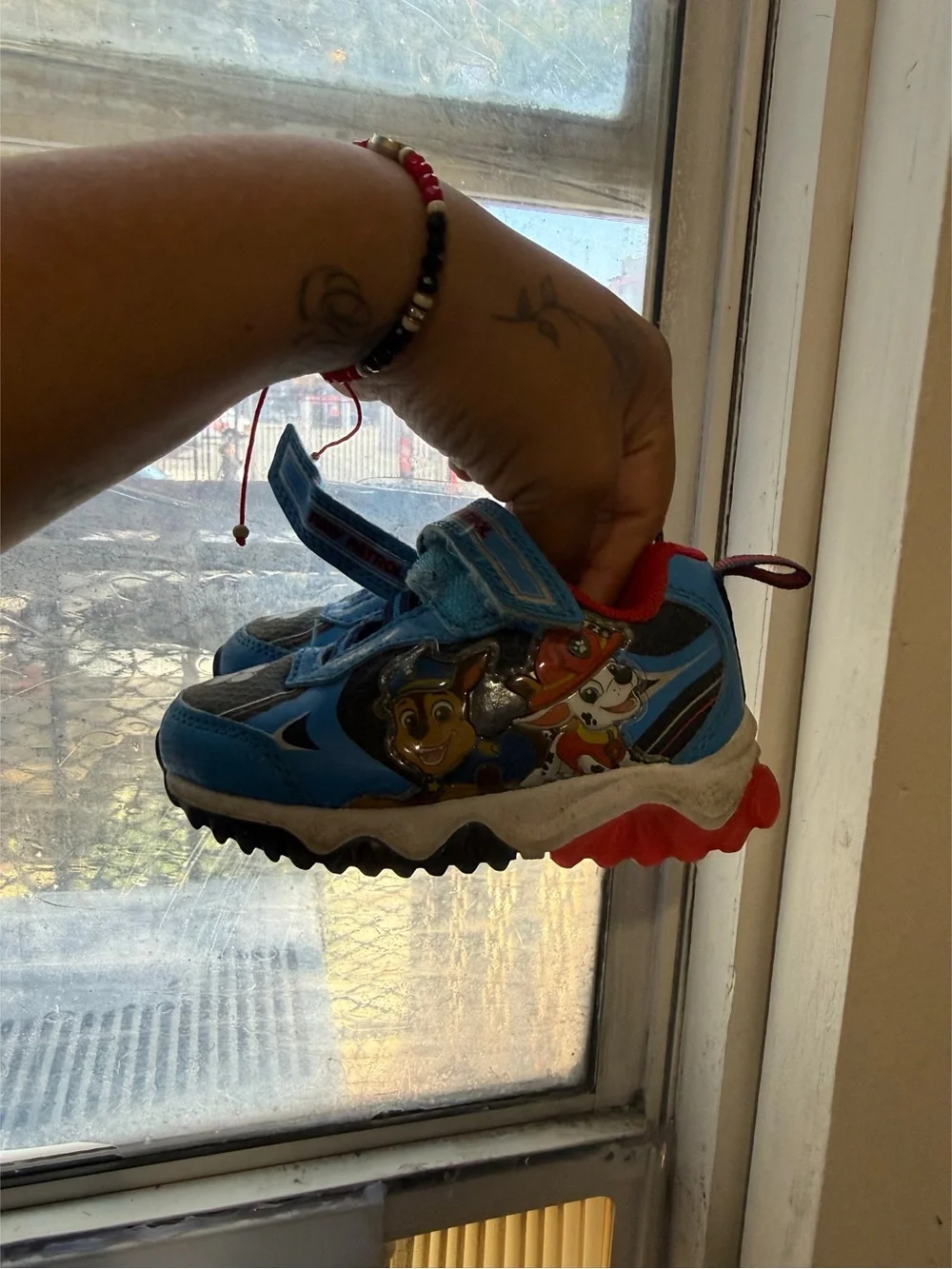 Disney Blue and Black Paw-Print Baby Walker Shoes